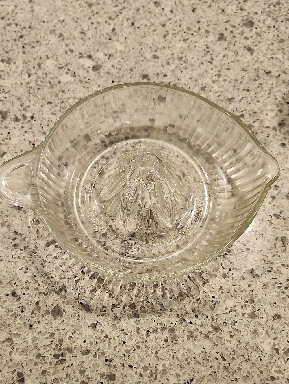 Vintage Clear Glass Citrus Juicer and Bowl - Home Dining